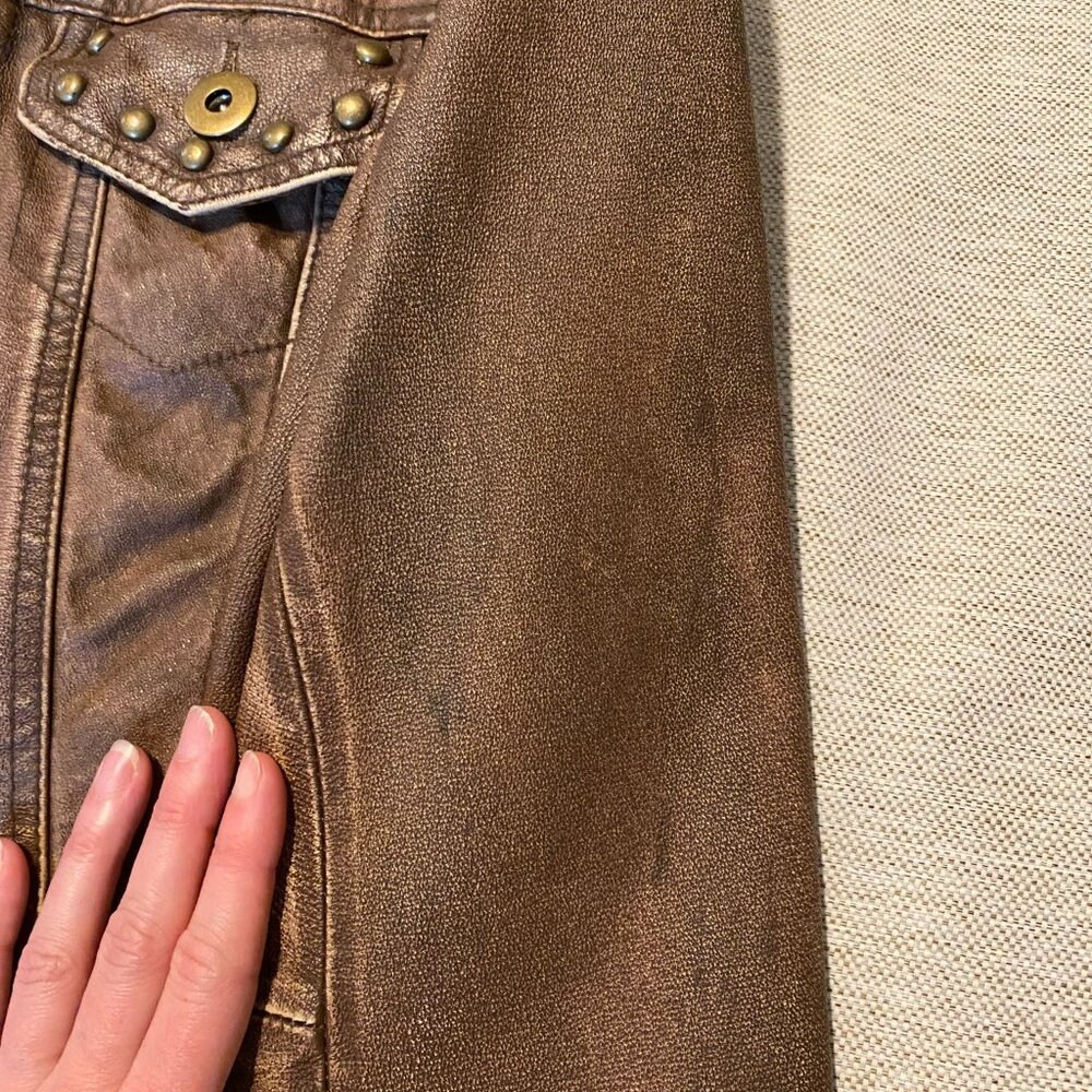 Wilsons Leather Crop Studded Leather Jacket - Picture 9 of 15